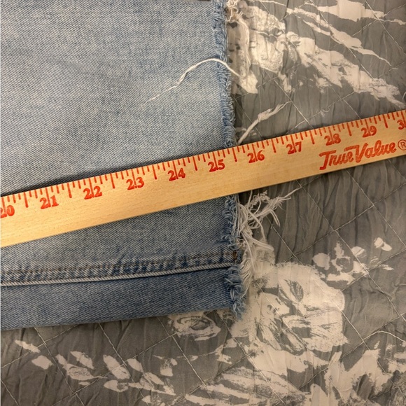 Express Distressed Denim Straight Leg Jeans - Picture 6 of 9